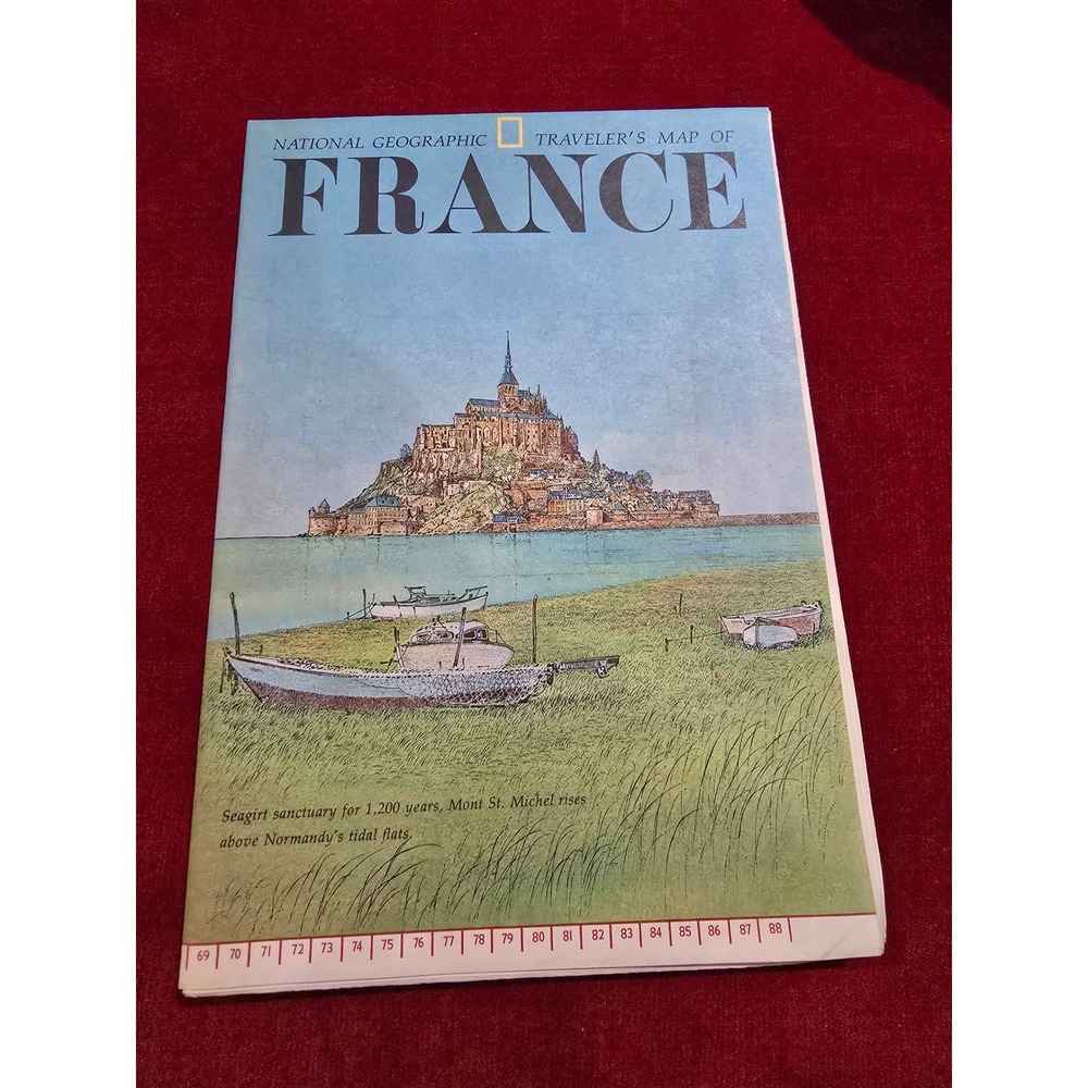 National Geographic Traveler's‎ Map of France 1971 Festivals of France